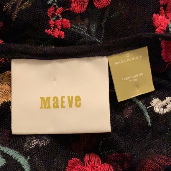 MAEVE ANTHROPOLOGIE Meadows Embroidered Top SMALL - Picture 5 of 7